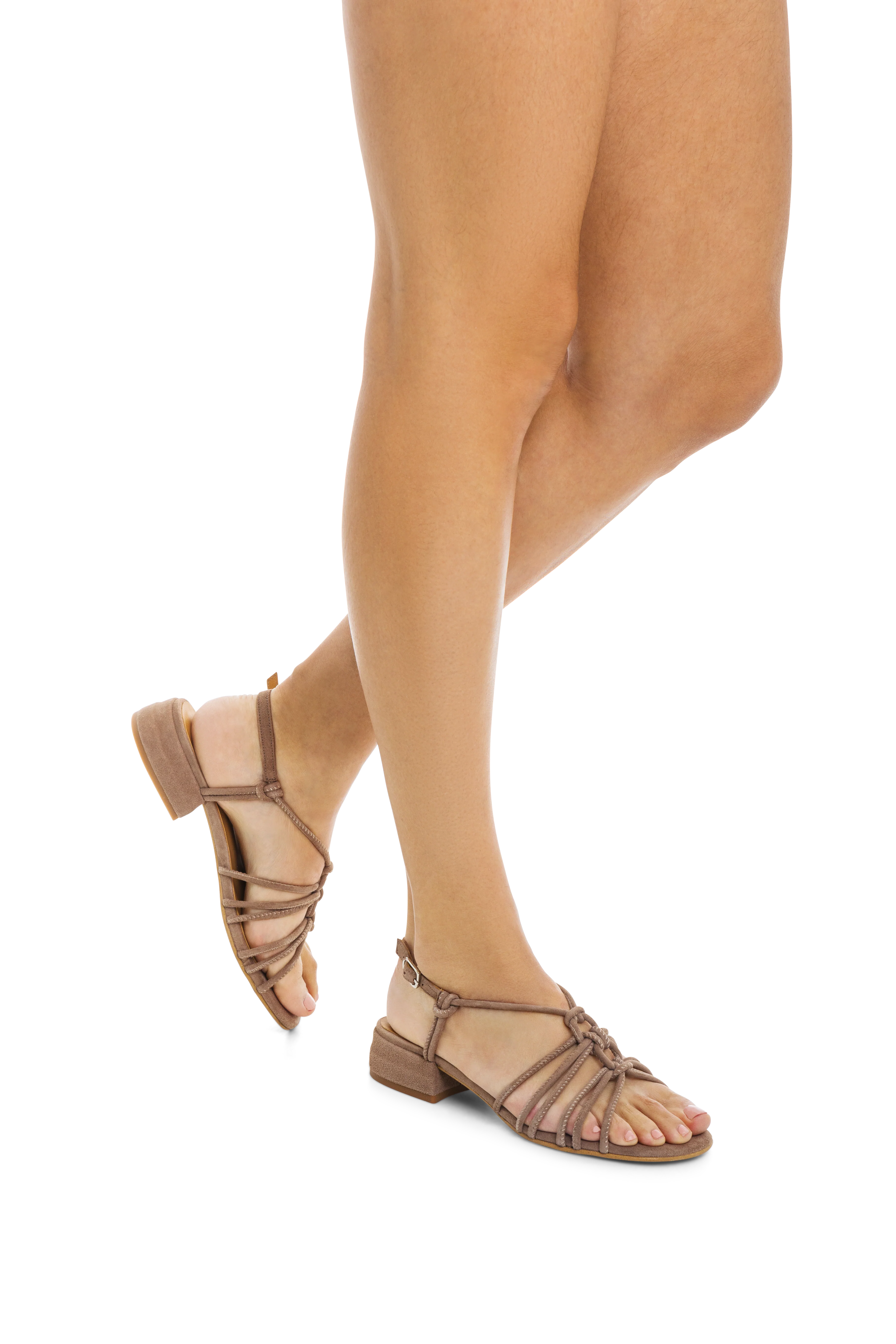 Sandalia de mujer en piel con tacón bajo. Jasia - Image 4