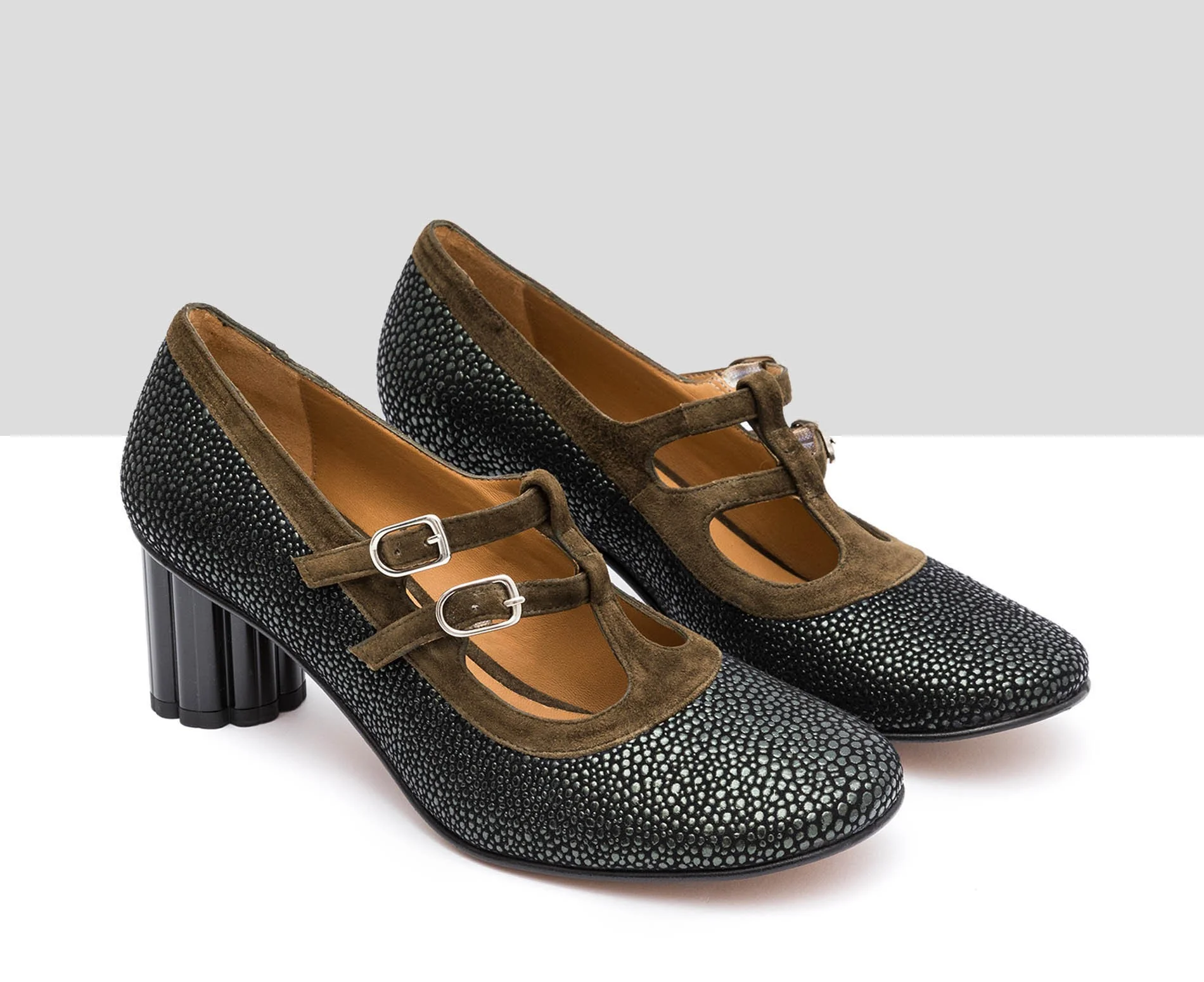 Zapato de mujer en piel con tacón medio. Idalia - Image 2